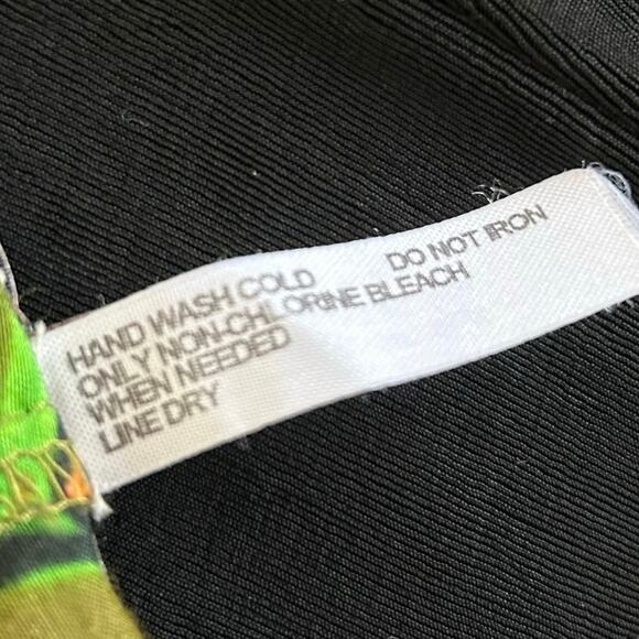 Nanette Lepore Tropical Wide Leg Resort Silk Cover Up Pants Casual Size L - Picture 7 of 7